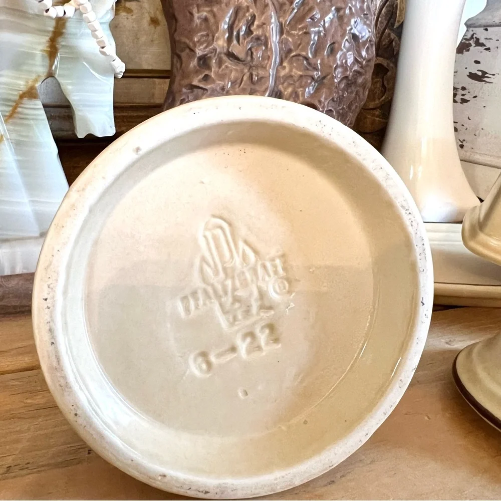 VINTAGE Pfaltzgraff Stoneware Village SUGAR CROCK AND BUTTER DISH Folk Art USA